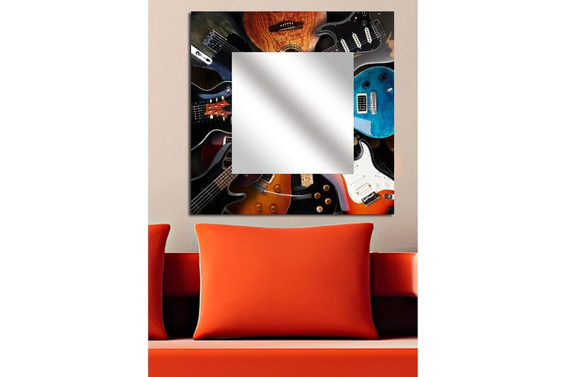 Dekorspegel Krasnaja 50x50 cm Music - Plexiglas/Flerfärgad - Inredning - Spegel - Väggspegel