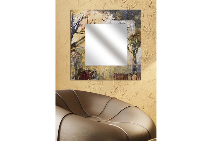 Dekorspegel Krasnaja 50x50 cm Nature - Plexiglas/Flerfärgad - Inredning - Spegel - Väggspegel