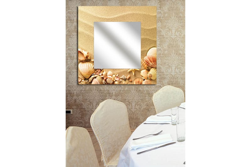 Dekorspegel Krasnaja 50x50 cm Nature - Plexiglas/Flerfärgad - Inredning - Spegel - Hallspegel