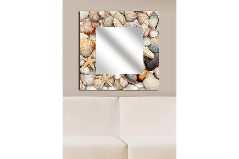 Dekorspegel Krasnaja 50x50 cm Nature - Plexiglas/Flerfärgad - Inredning - Spegel - Väggspegel