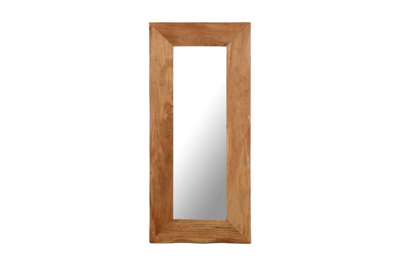 Sminkspegel 50x110 cm massivt akaciaträ - Brun - Inredning - Spegel - Väggspegel