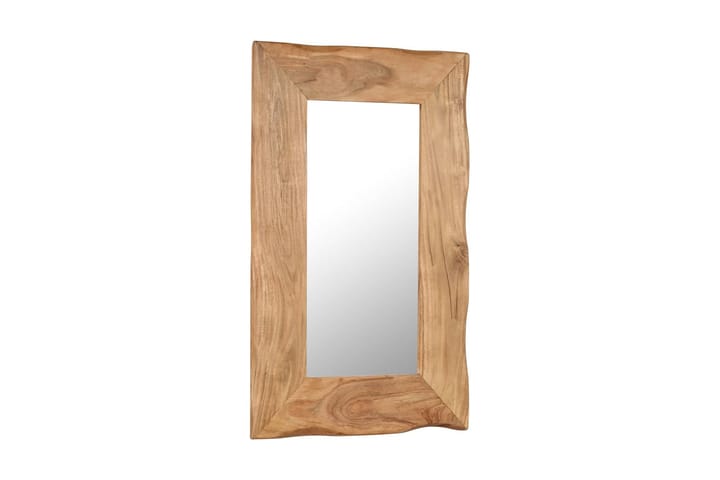 Sminkspegel 50x80 cm massivt akaciaträ - Brun - Inredning - Spegel - Väggspegel
