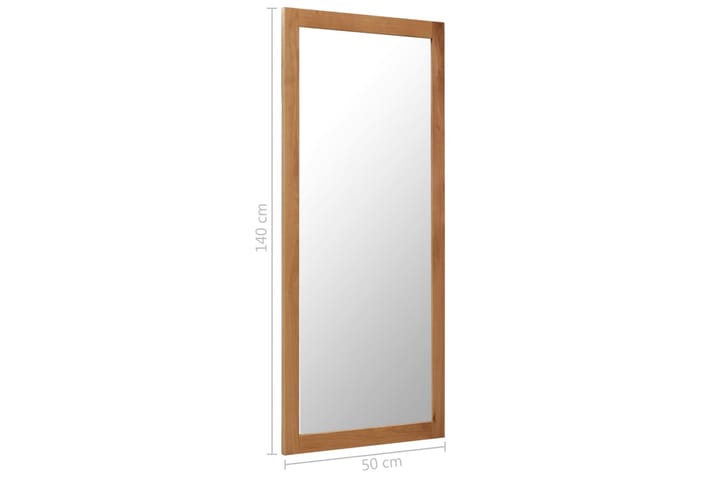 Spegel 50x140 cm massiv ek - Brun - Inredning - Spegel - Väggspegel