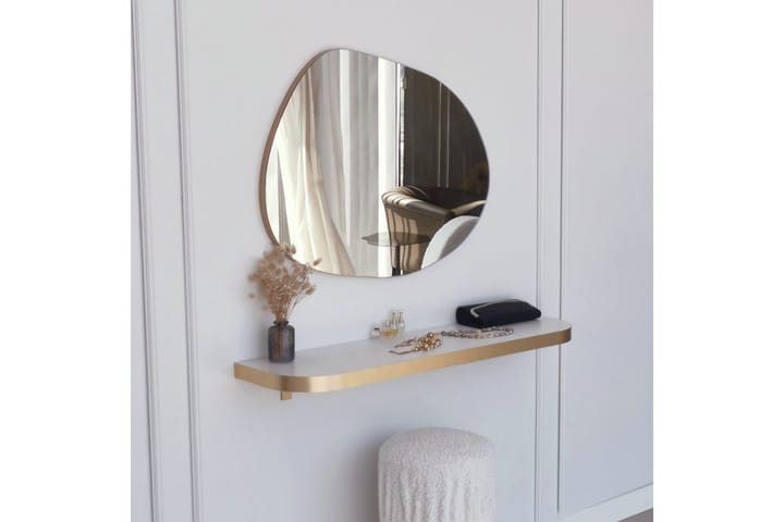 Spegel Gustow 75 cm Rektangulär - Guld - Inredning - Spegel - Väggspegel