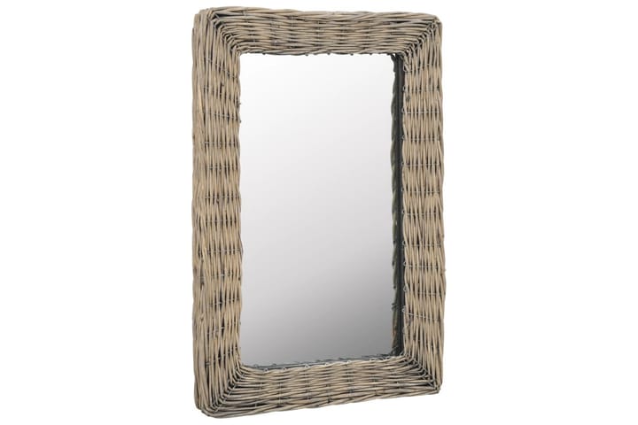 Spegel i korgmaterial 40x60 cm brun - Brun - Inredning - Spegel - Väggspegel