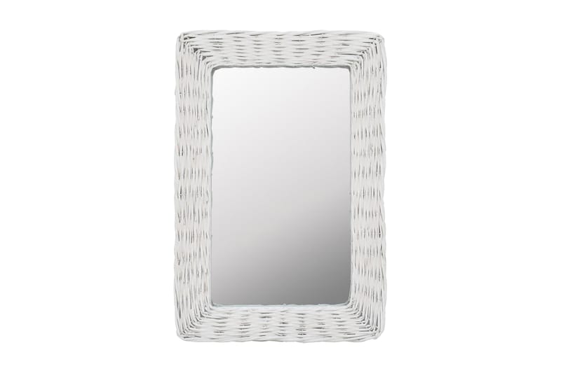Spegel i korgmaterial 40x60 cm vit - Vit - Inredning - Spegel - Hallspegel