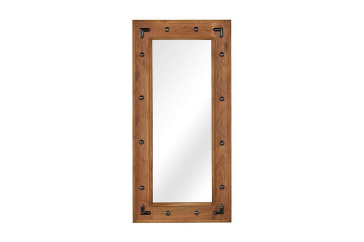 Spegel i massivt akaciaträ 50x110 cm - Brun - Inredning - Spegel - Hallspegel