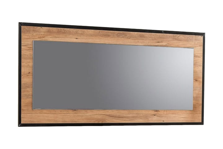 Spegel Mansouri 60 cm - Trä|natur|Svart - Inredning - Spegel - Väggspegel