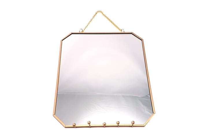 Spegel Matthaus Smyckeshållare Åttakantig Guldram 20x25 cm - Guld - Inredning - Spegel - Väggspegel