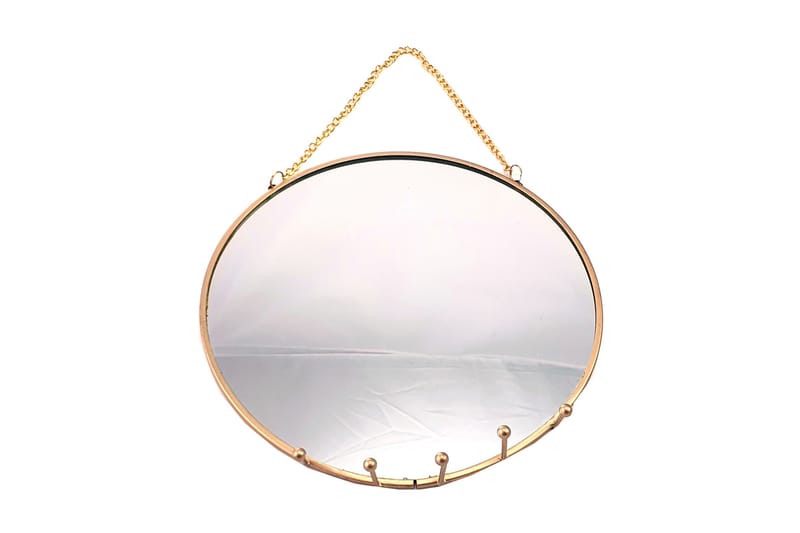Spegel Matthaus Smyckeshållare Rund Guldram Ø20 cm - Guld - Inredning - Spegel - Hallspegel