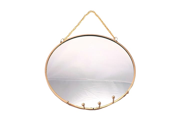 Spegel Matthaus Smyckeshållare Rund Guldram Ø20 cm - Guld - Inredning - Spegel - Väggspegel