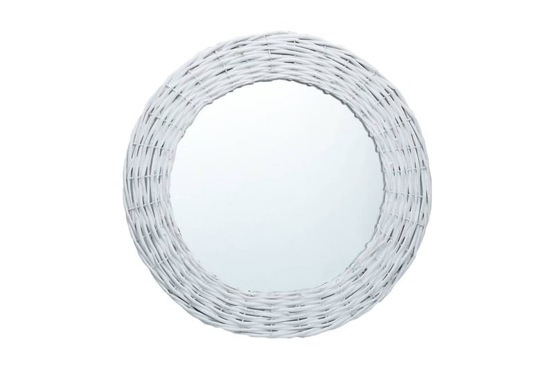 Spegel vit 50 cm korgmaterial - Vit - Inredning - Spegel - Väggspegel