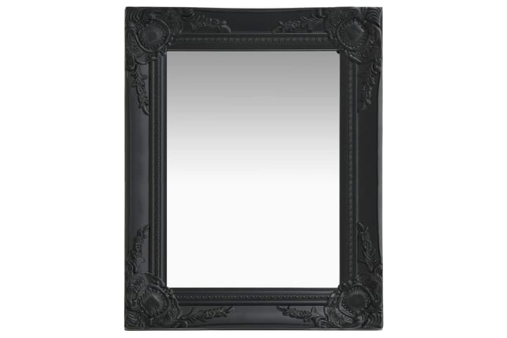 Väggspegel barockstil 50x40 cm svart - Svart - Inredning - Spegel - Hallspegel