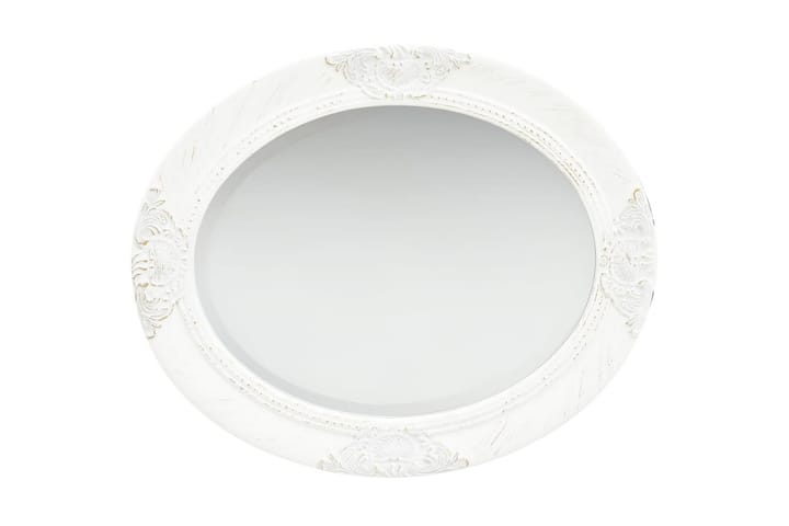 Väggspegel barockstil 50x60 cm vit - Vit - Inredning - Spegel - Hallspegel
