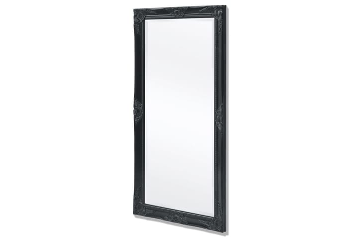 Väggspegel i barockstil 120x60 cm svart - Svart - Inredning - Spegel - Väggspegel