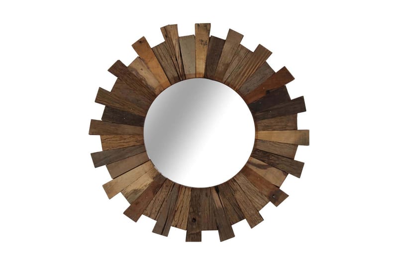 Väggspegel massivt återvunnet trä 50 cm - Brun - Inredning - Spegel - Väggspegel