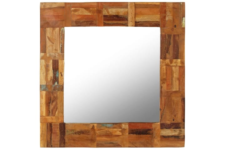 Väggspegel massivt återvunnet trä 60x60 cm - Brun - Inredning - Spegel - Väggspegel