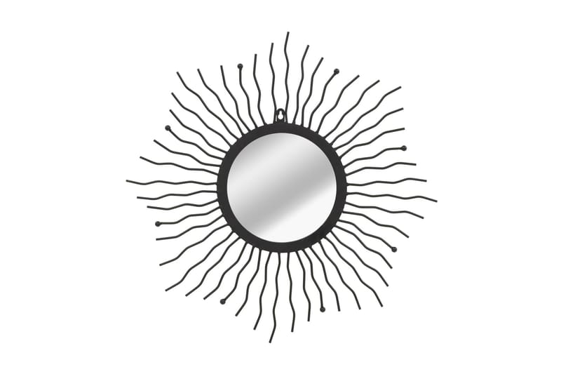 Väggspegel sol 60 cm svart - Svart - Inredning - Spegel - Hallspegel
