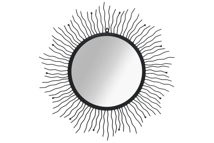 Väggspegel sol 80 cm svart - Svart - Inredning - Spegel - Hallspegel