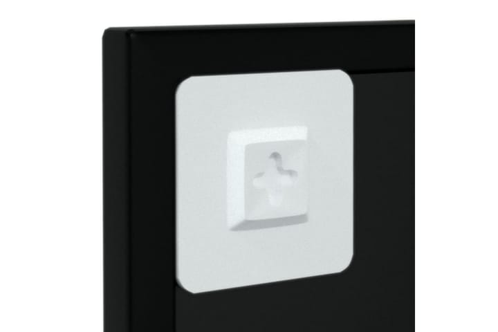 Väggspegel svart 100x40 cm metall - Svart - Inredning - Spegel - Väggspegel
