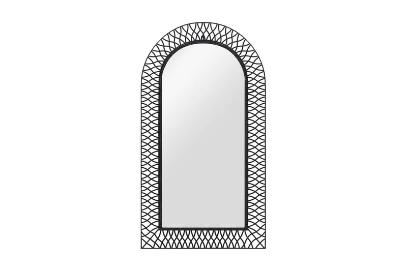 Väggspegel välvd 60x110 cm svart - Svart - Inredning - Spegel - Hallspegel
