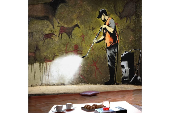 Fototapet Banksy Cave Painting 300x210 - Artgeist sp. z o. o. - Inredning - Tapet - Fototapet