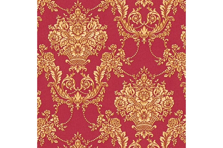 Barock Tapet Château Ovävd Röd Guld - AS Creation - Inredning - Tapet - Tapeter vardagsrum