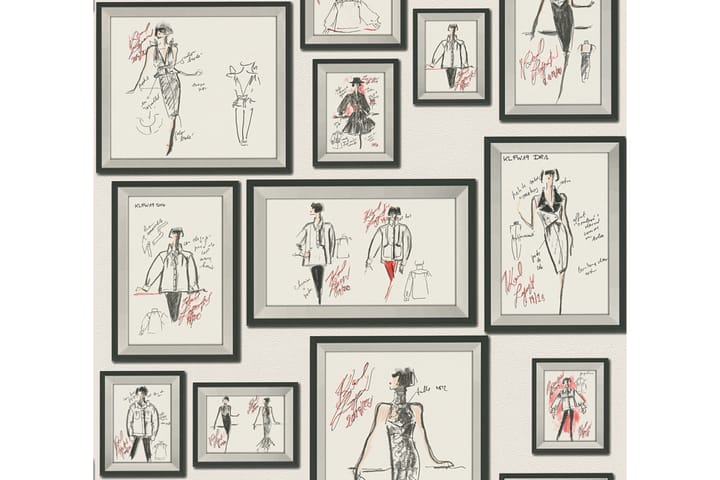 Designer Tapet Sketch by Karl Lagerfeld