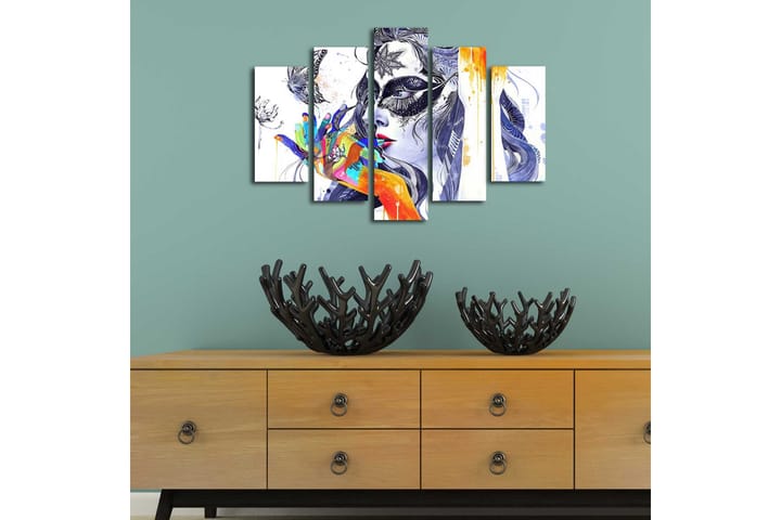 Canvasmålning Dekorativ 5 Delar - Flerfärgad - Inredning - Tavlor & posters - Canvastavla