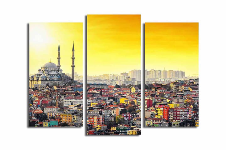 Canvastavla City Istanbul 3-pack Flerfärgad