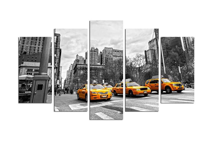 Canvastavla City New York 5-pack Flerfärgad
