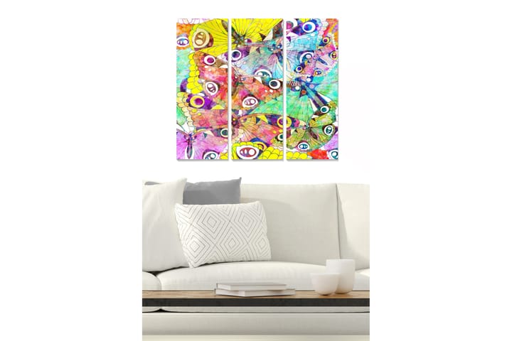 Canvastavla Colorful 3-pack Flerfärgad - 20x50 cm - Inredning - Tavlor & posters - Canvastavla