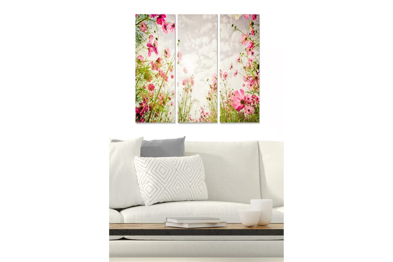 Canvastavla Floral 3-pack Flerfärgad - 20x50 cm - Inredning - Tavlor & posters - Canvastavla