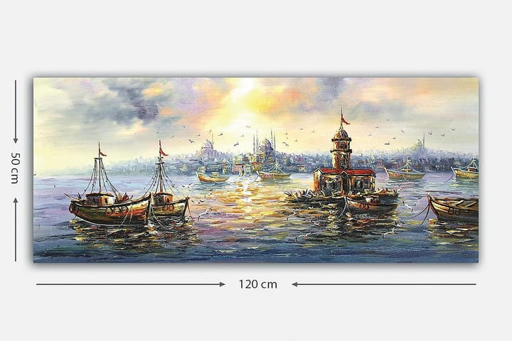 Canvastavla YTY Nautical & Beach Flerfärgad - 120x50 cm - Inredning - Tavlor & posters - Canvastavla