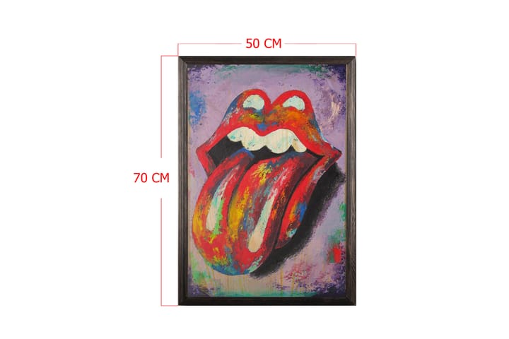 Dekorativ inramad målning  50x70 cm - Flerfärgad - Inredning - Tavlor & posters - Canvastavla
