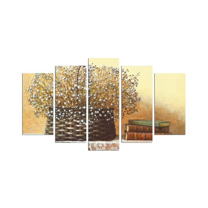 Dekorativ MDF-målning 5-Delar 20x60 cm - Flerfärgad - Inredning - Tavlor & posters - Canvastavla