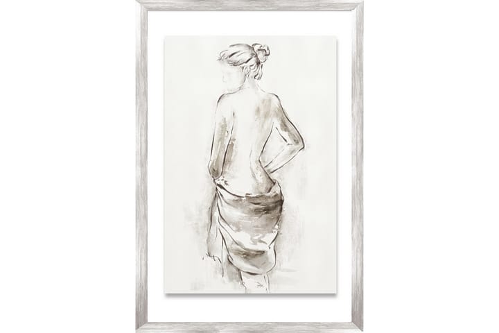 Målning med ram Kvinna med scarf - Inredning - Tavlor & posters - Canvastavla