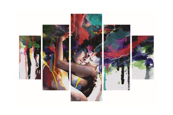 MDF-målning Dekorativ 5 Delar - Flerfärgad - Inredning - Tavlor & posters - Canvastavla
