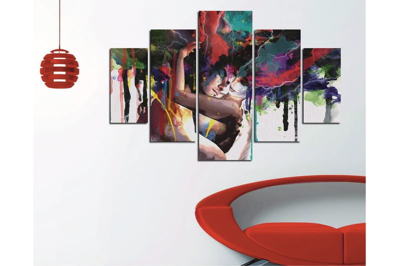 MDF-målning Dekorativ 5 Delar - Flerfärgad - Inredning - Tavlor & posters - Canvastavla