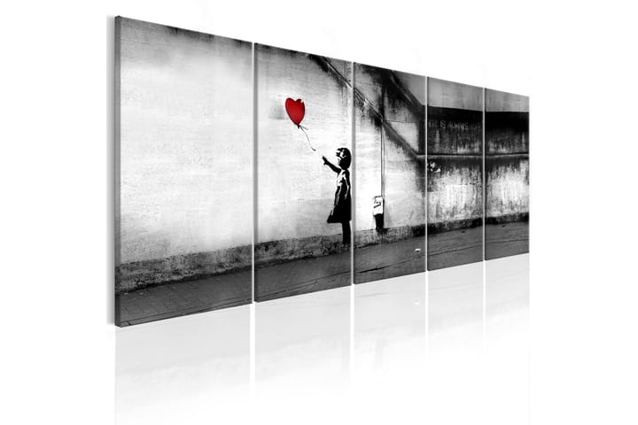 Tavla Banksy Runaway Balloon 200x80 - Artgeist sp. z o. o. - Inredning - Tavlor & posters - Canvastavla