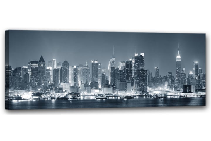 Tavla Canvas Manhattan Blå 150X60 - 60x150 - Möbler - TV- & Mediamöbler - TV-skåp