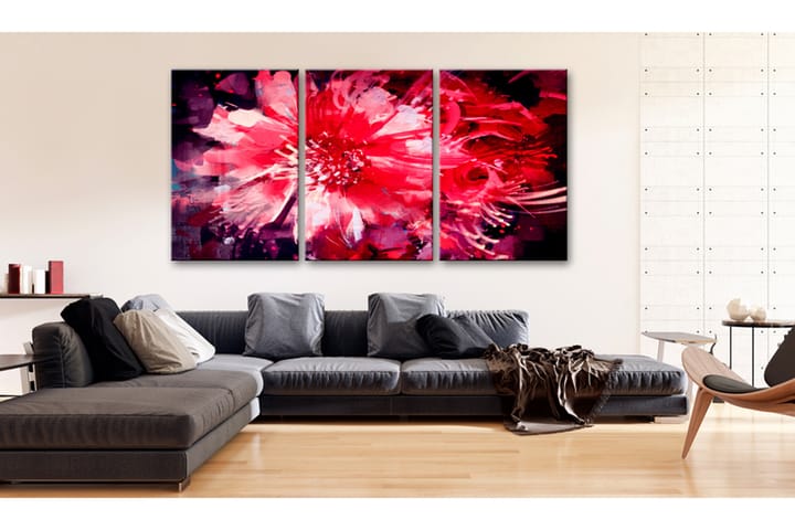 Tavla Crimson Flowers 120x60 - Artgeist sp. z o. o. - Inredning - Tavlor & posters - Canvastavla