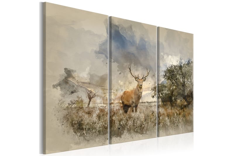 Tavla Deer In The Field 120x80 - Artgeist sp. z o. o. - Inredning - Tavlor & posters - Canvastavla