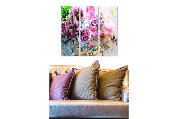 Tavla Floral 3-Pack Flerfärgad 20X50 Cm - 20x50 cm - Inredning - Tavlor & posters - Canvastavla