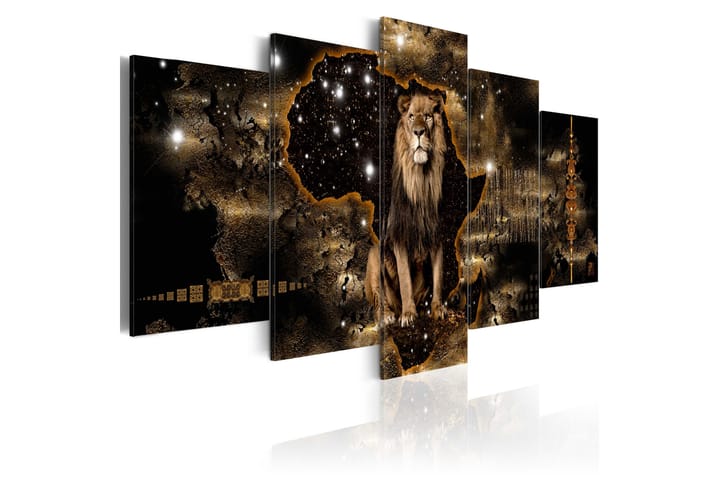 Tavla Golden Lion 100x50 - Artgeist sp. z o. o. - Inredning - Tavlor & posters - Canvastavla