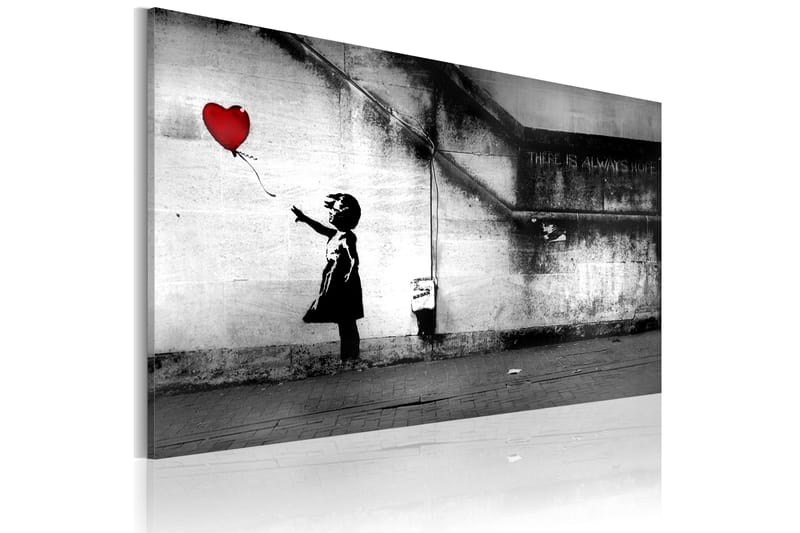 Tavla Hope Banksy 60X40 Grå|Vit - Street art - Inredning - Tavlor & posters - Canvastavla