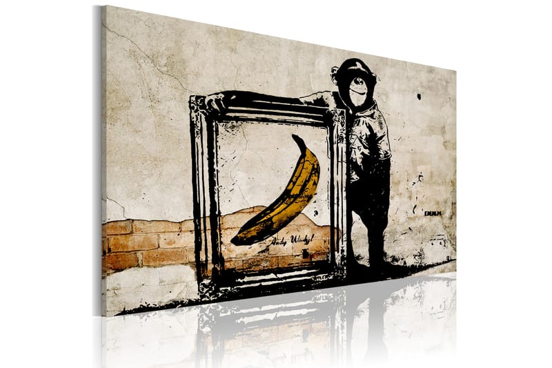 Tavla Inspired By Banksy Sepia 60x40 - Artgeist sp. z o. o. - Inredning - Tavlor & posters - Canvastavla