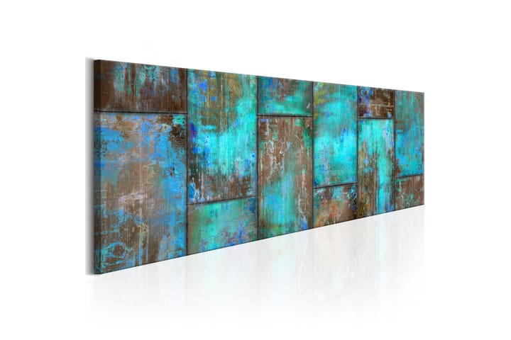 Tavla Metal Mosaic Blue 150x50 - Artgeist sp. z o. o. - Inredning - Tavlor & posters - Canvastavla
