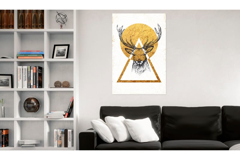 Tavla My Home Golden Deer 40x60 - Artgeist sp. z o. o. - Inredning - Tavlor & posters - Canvastavla