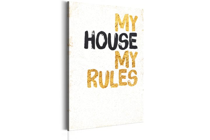 Tavla My Home My House My Rules 40x60 - Artgeist sp. z o. o. - Inredning - Tavlor & posters - Canvastavla